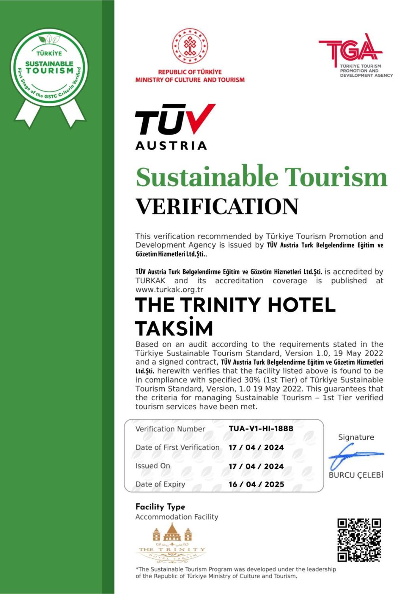 The Trinity Hotel Taksim - Special Category อิสตันบูล ภายนอก รูปภาพ